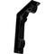 Ekena Millwork Fleur De Lis Wrought Iron Bracket, (Triple center brace), Powder Coated Black 2"W x 5 1/2"D x 8"H BKTM02X05X08TFL - alternate 1